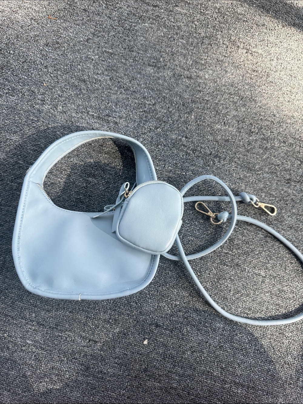 Urban Expressions Pastel Blue Mini Shoulder Bag with Coin Pouch